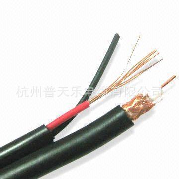 [普天乐电缆]RG59+2C，带电源线电线，带网线电线，同轴组合电线