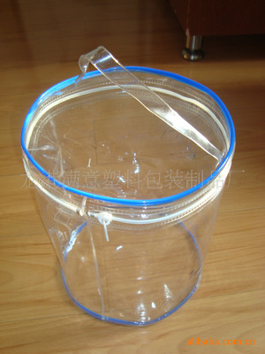 Processing plant PVC bag transparent Zipper bags Soft rubber bone bag PVC Drawstring Bag Cylinder Customized