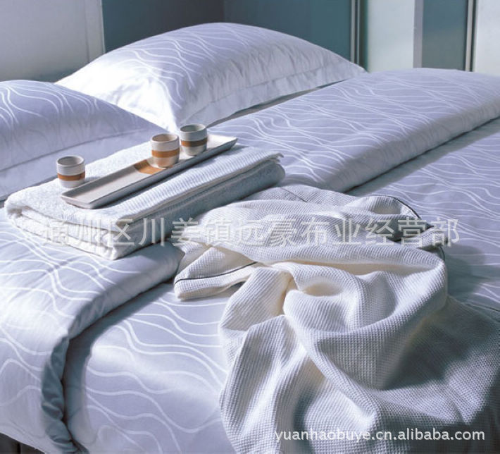 厂家批发全棉面料大提花/格子/缎条/防羽布/宾馆酒店布草