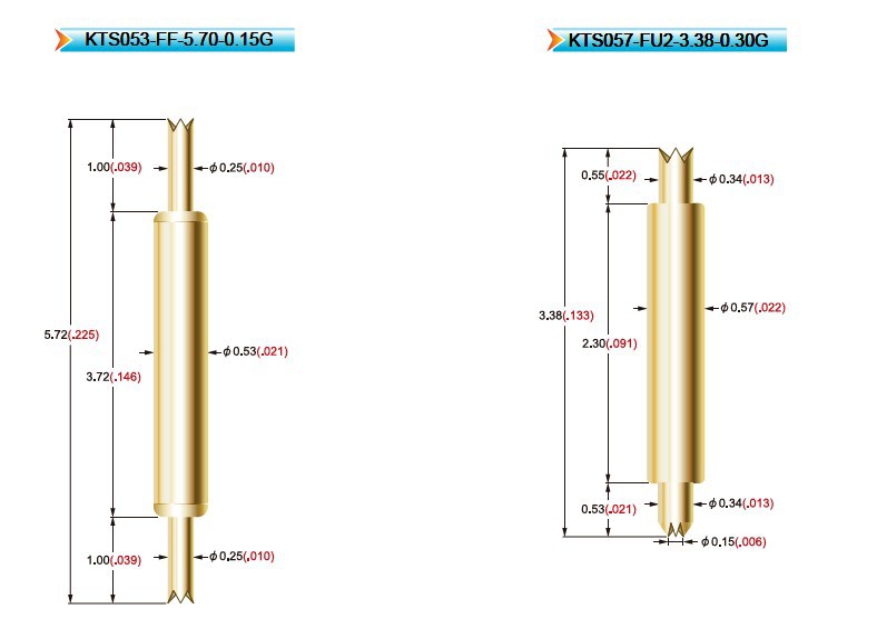 现货供应kts053进口双头探针 6G高频BGA双头探针 ic 半导体探针