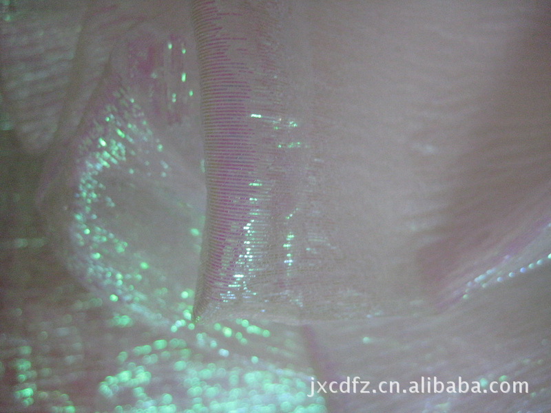 皱幻彩，皱七彩，幻彩纱，七彩纱，欧根纱，量大优惠