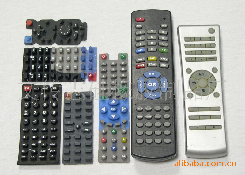 加工硅胶按键遥控器导电胶导电按键仪器按键计算机温度计硅胶按键