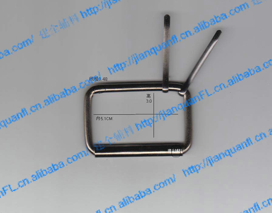 厂家直销5.1*3.0*0.48针扣/皮带扣/针通扣/鞋服箱包扣/多规格
