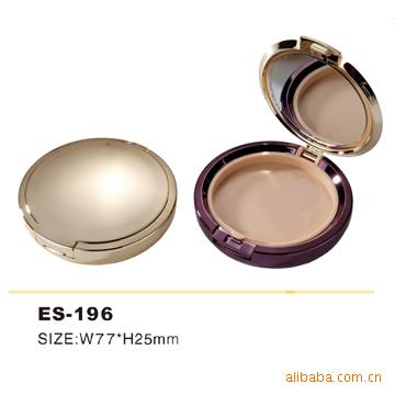 （厂家直销）供应圆形双层 粉饼盒ES-196