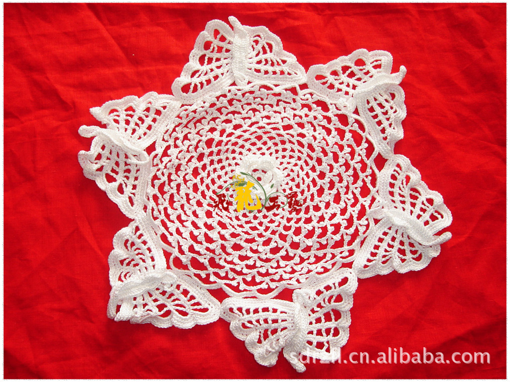 供应加工定做各种花型编织钩花田园清新手勾花，手钩花，手钩胸花