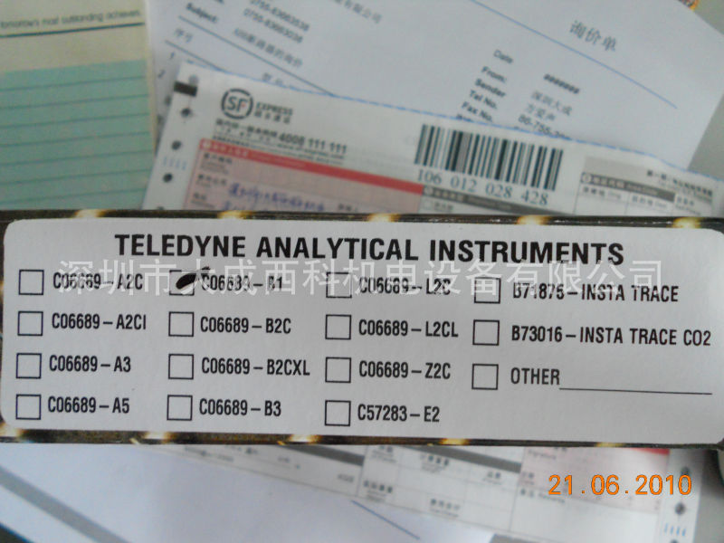 现货TELEDYNE 微量氧分析仪探头/燃料电池 B-1 B-2C L-2C A-5 B-3