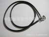 Supply DIY jewelry accessories 2-4mm black rubber rope stainless steel snake head+lobster buckle pendant accessories