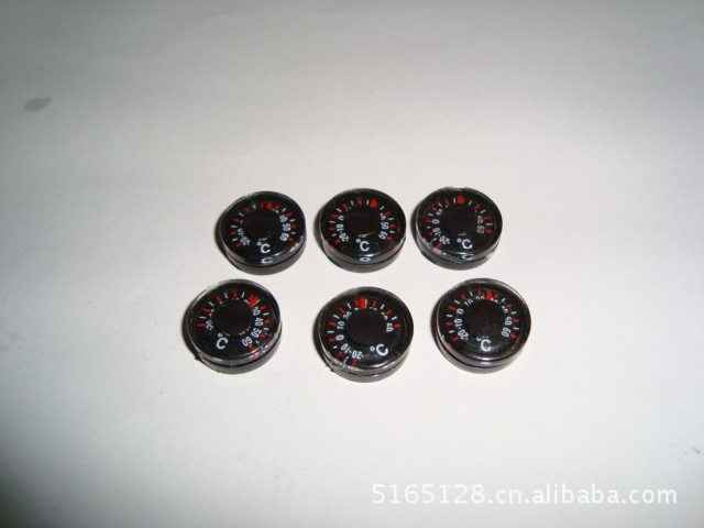 温度计小型双金属温度计圆形配件户外野外迷你温度计厂家供应