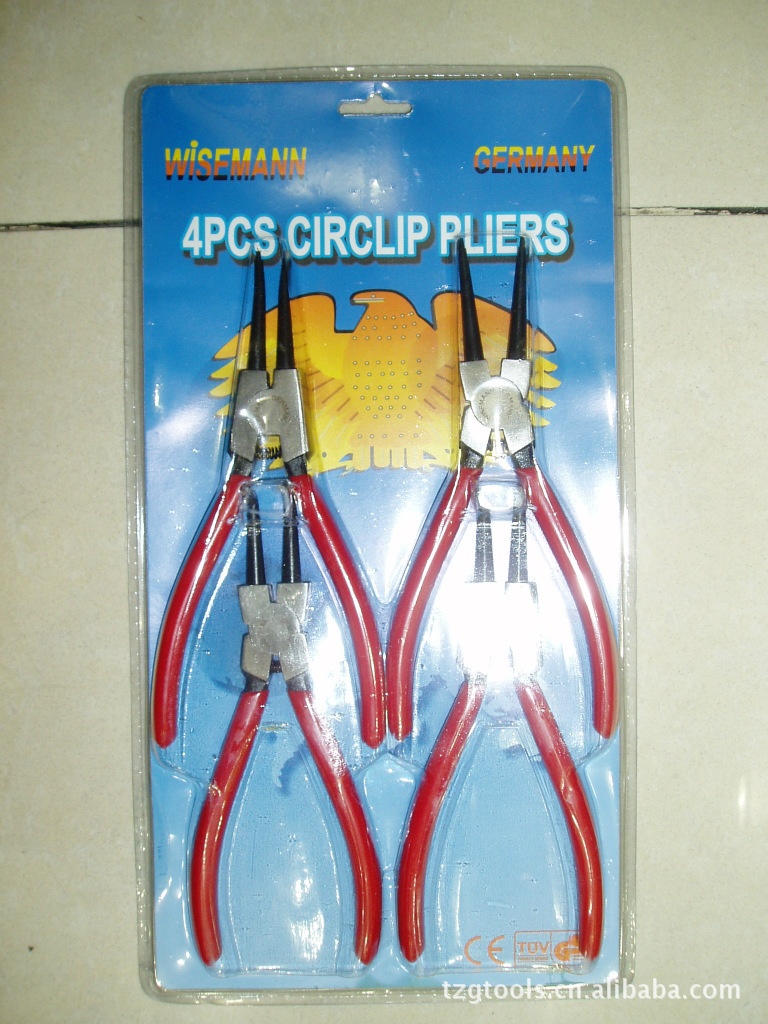 厂家推荐高碳钢挡圈钳  镍铁合金4件套卡簧钳