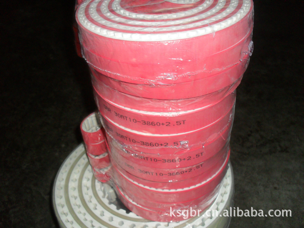 供应玻璃行业磨边机专用磨边同步带 加胶  加PU同步带