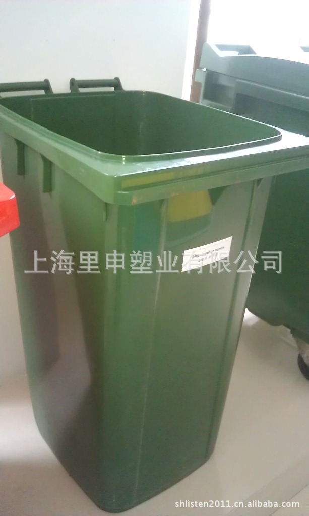 塑料垃圾桶 环卫桶 带轮环卫垃圾桶 全新PE塑料桶 加厚绿色垃圾桶