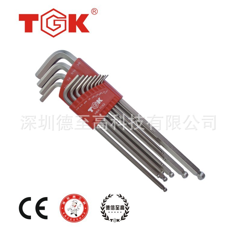 [ TGK brand]German supreme HBX-113Q 13 lengthen Ball head Inner six angle wrench suit Allen key