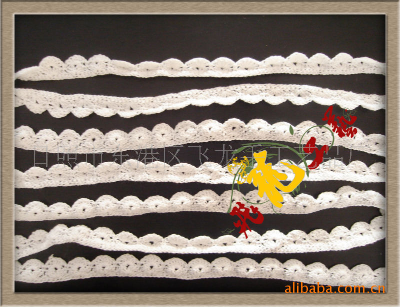 供应手钩花边。服装花边。手工花边。2CM扇花花边HB-03