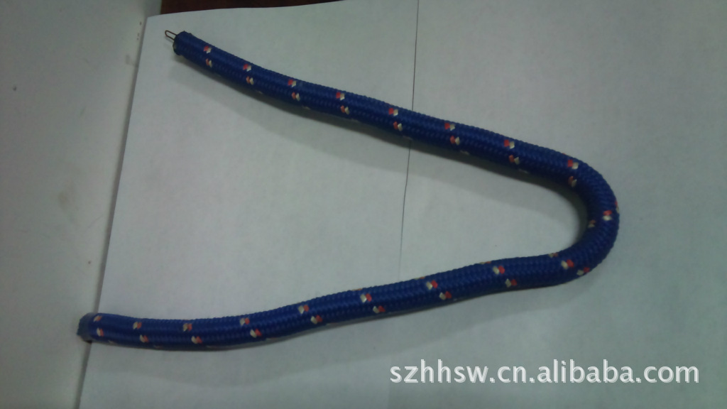 厂家供应彩色涤纶加厚编织绳现货 三股礼品包装袋手工编织手提绳