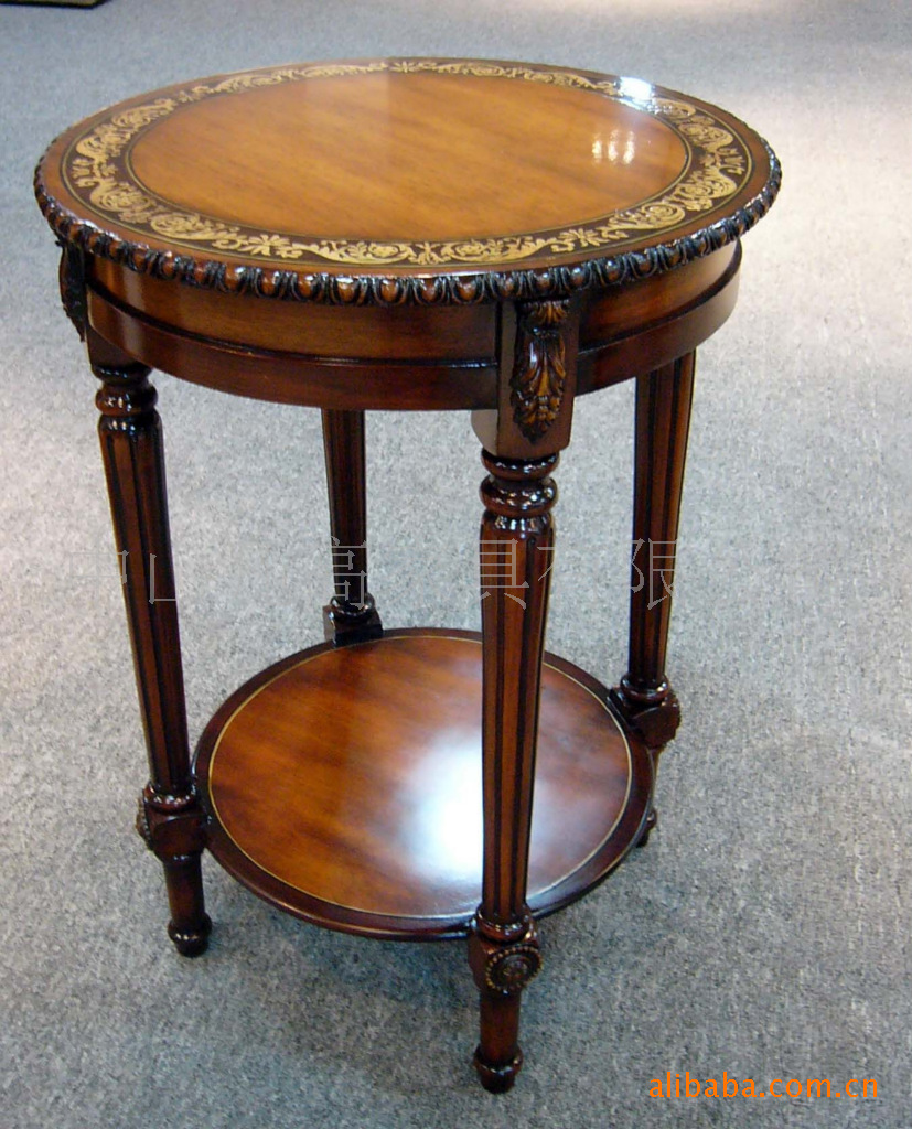 歐美仿古家具 客廳家具 板式家具 實木家具 束花圓幾