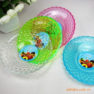 供应 新款 透明PS糖果盘 水果盘
