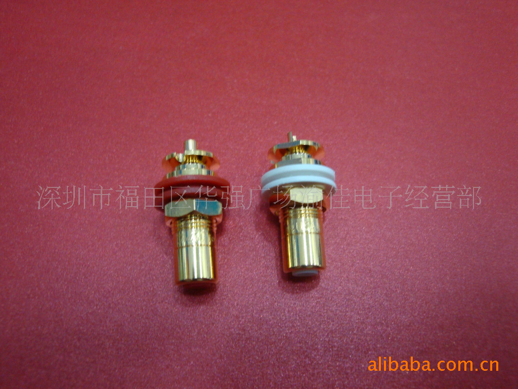 原装CMC 莲花插座  原装CMC RCA母座 镀金AV信号插座