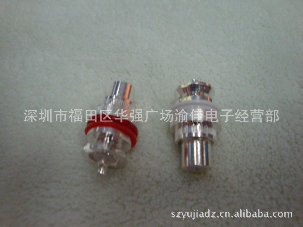 台湾产 纯铜镀银RCA母座 镀银莲花母座 AV插座