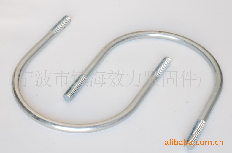 供应4.8级U型螺栓镀锌、本色、发黑M6-M36(图)