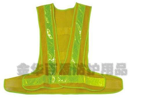 V型网眼布PVC反光条安全背心 涤纶反光衣（厂家直销）