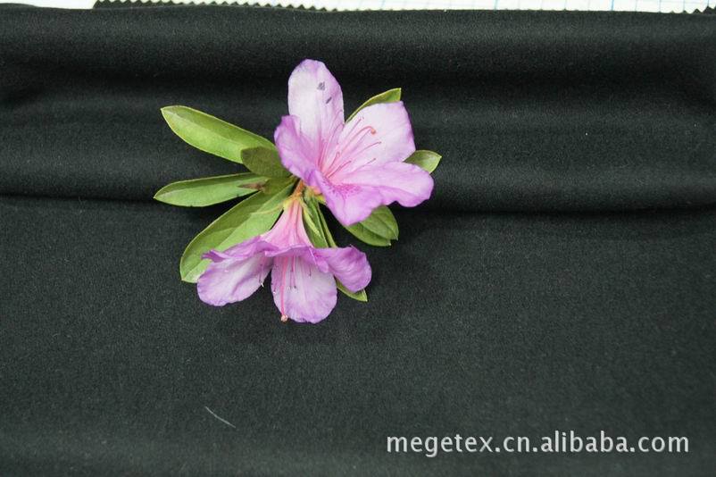 【厂家直销】黑色麦呢 夹克外套面料 粗纺面料 毛呢面料