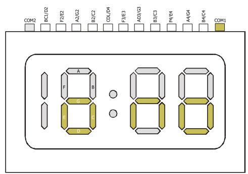 DL2098:3V带冷光三位半手表IC