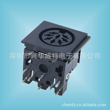 S端子 电脑座  大DIN8P母插板式 D-S连接器插座JACK