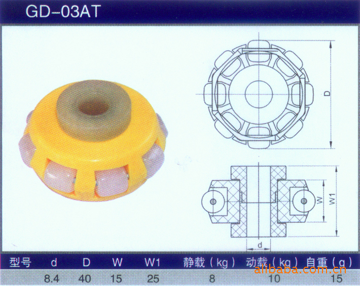 专业供应GD-03AT型双向转轮福来轮  滚轮 输送滚轮