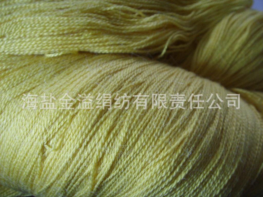 膨体毛腈纱 32NM/2  50%羊毛50%腈纶 W50/A50 混纺针织纱线