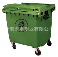 塑料垃圾桶 绿色环卫桶 全新加厚垃圾桶 1100L加厚塑料环卫车 皖