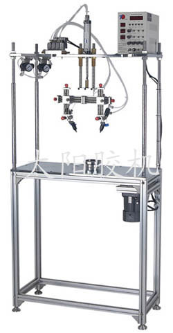嵊州市胶机厂家TYL2-2立式双点AB胶涂点胶机大规格扬声器喇叭点胶