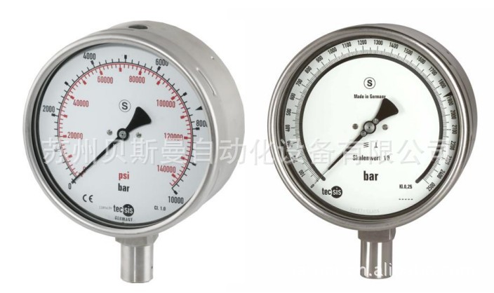 批发供应原装进口德国tecsis精密压力表耐震 不锈钢超高压压力表