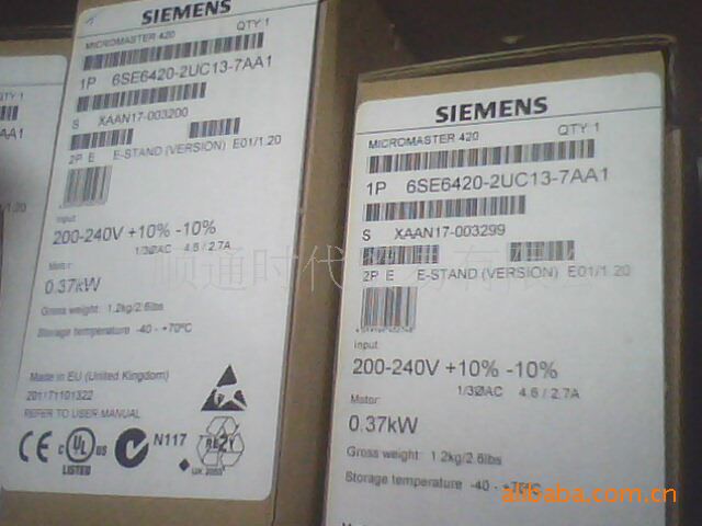 西门子MM420变频器  0.37KW   6SE6420-2UC13-7AA1