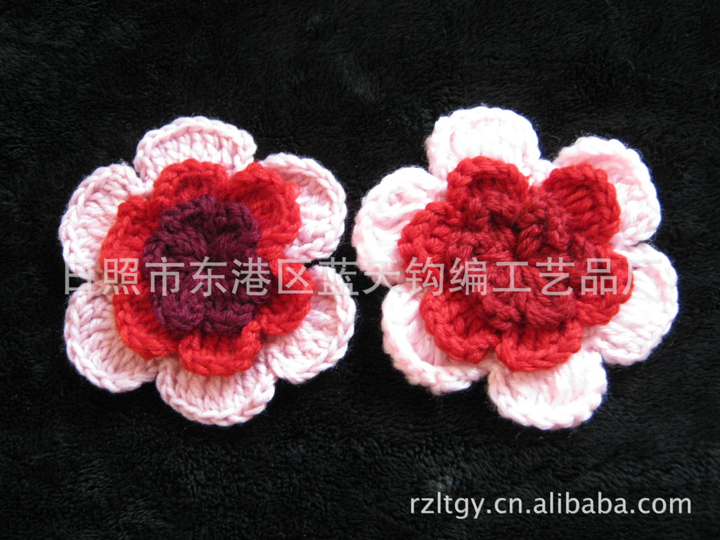 手钩花、手工钩花、手钩钩花