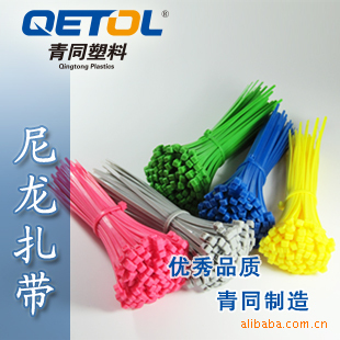 供应尼龙扎带kabel binder 彩色塑料绑带 绳索束带厂家直销|ru