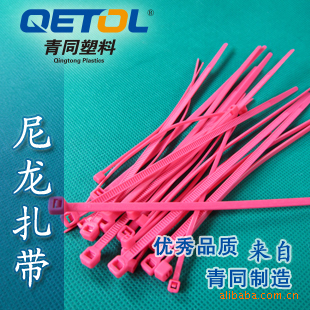 Red红色塑料扎带 Cable Ties 物件环保捆扎线束 绳索绑带定制