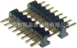 排针1.27mm单排双塑 180° H=1.8mm端子连接器直插式插头耐温