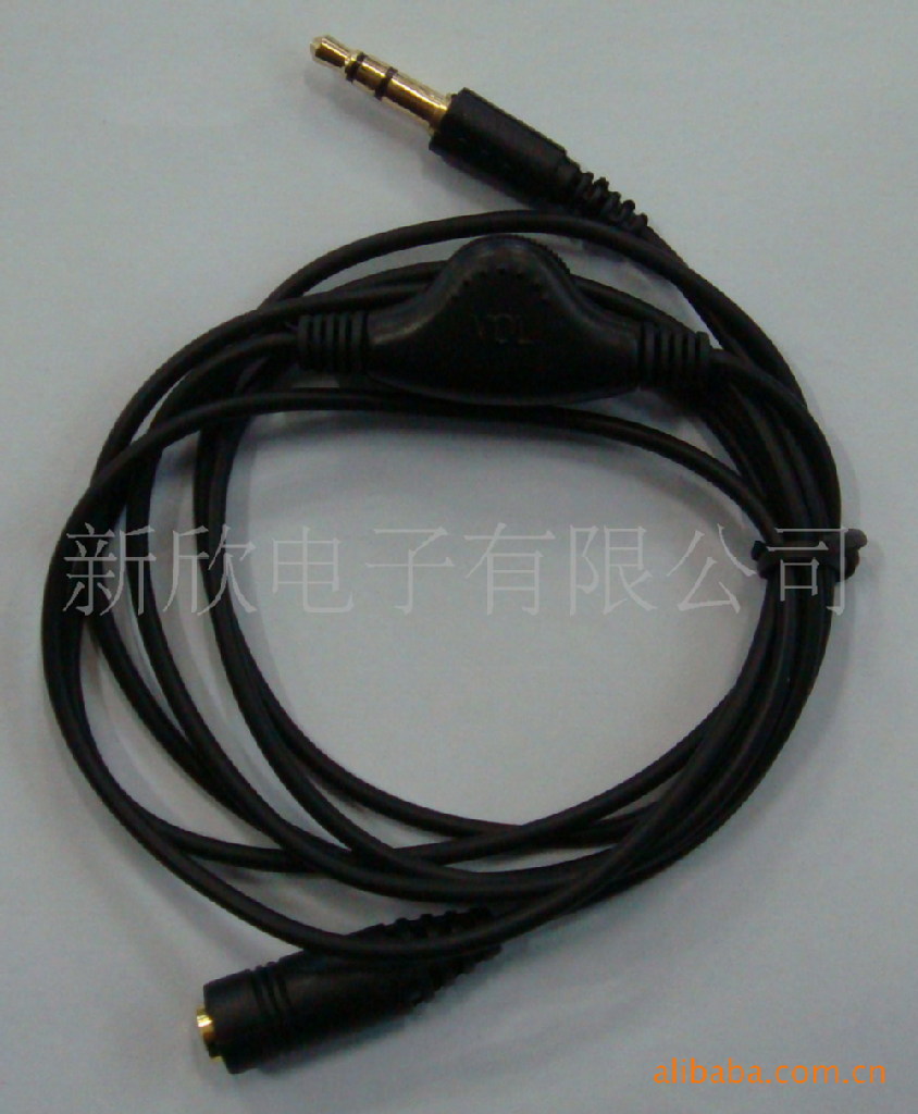 3.5耳机延长线 调节音量公转母线 音频公对母线 音控加长线