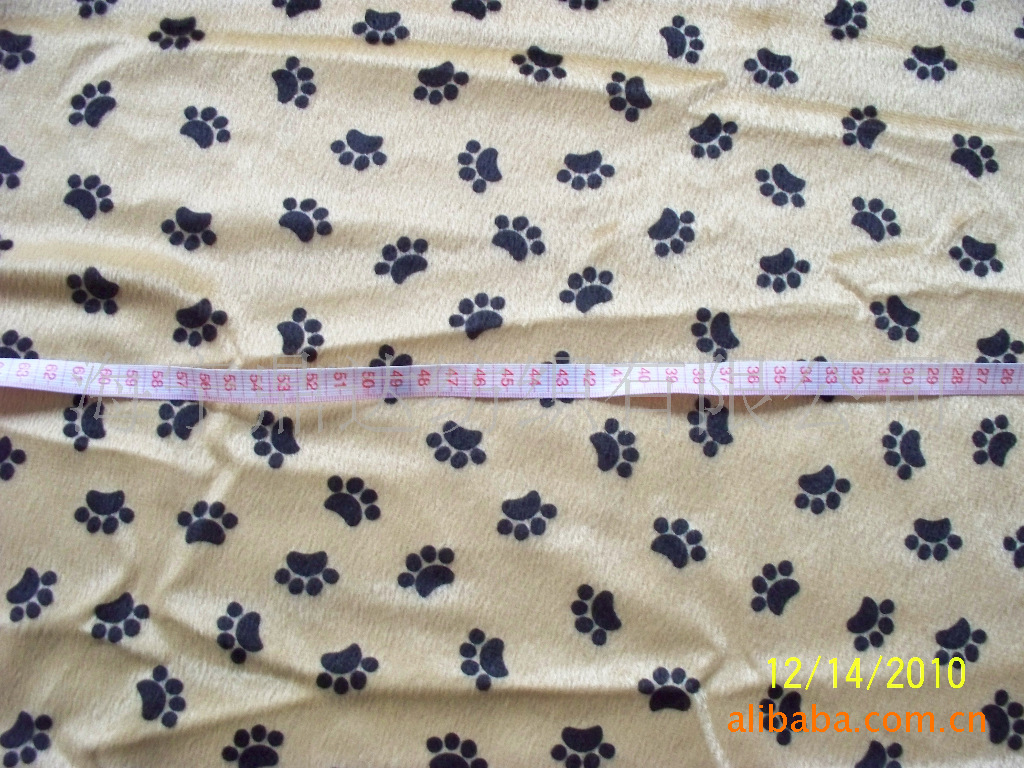 短毛绒狗爪印花型印花猫爪印花型印花爪印花型宠物垫面料狗窝面料