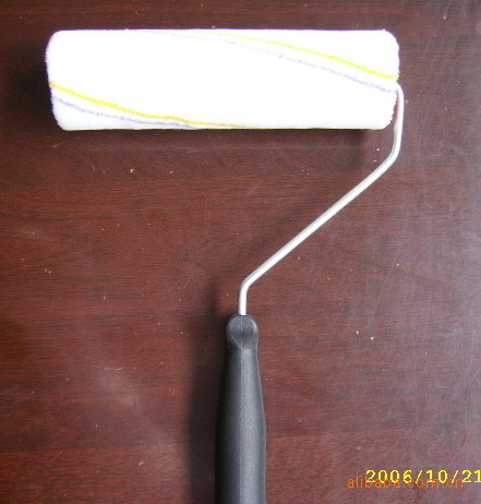 建筑装修圆形海绵油漆涂料滚筒刷 塑料柄刷墙滚筒工具刷子