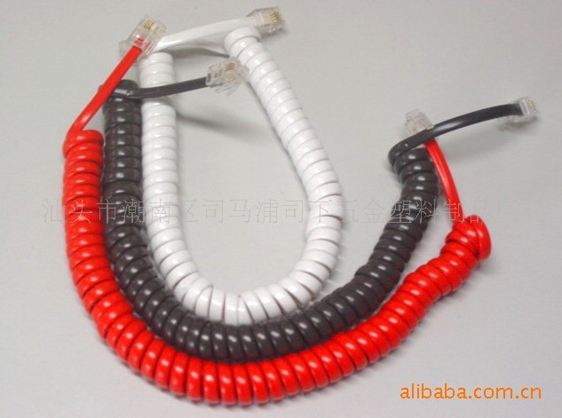 超细弯曲电话弹簧线 耐用六芯电话弹簧线 国标电话弹簧线