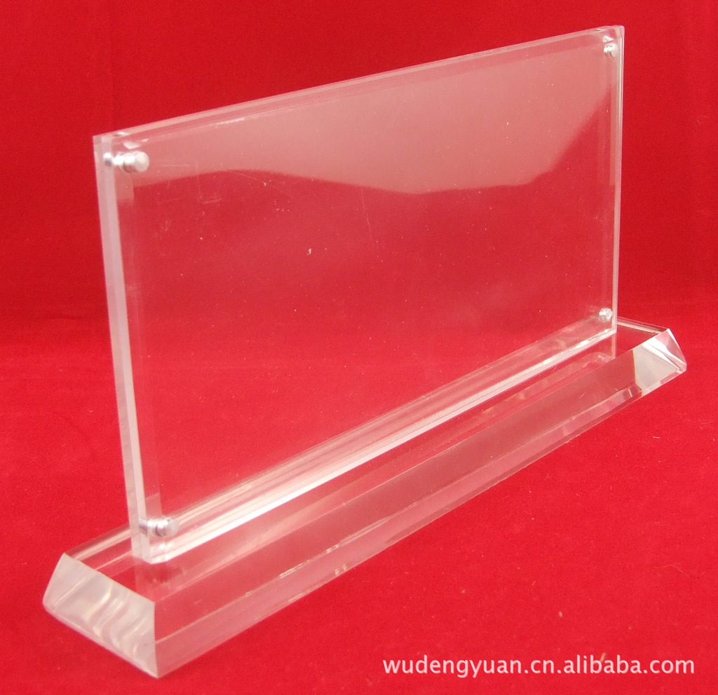 强磁桌签/ 广告台签 水晶台签 亚克力台签