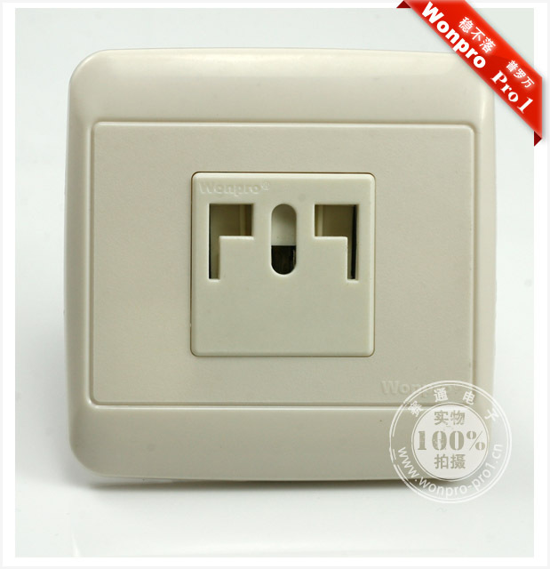 wonpro稳不落面板插座86型一位WF-6N1R2 专用商场收银插座