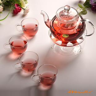 Qixuan productos de vidrio juego de té de vidrio puede ser al por mayor en grandes cantidades