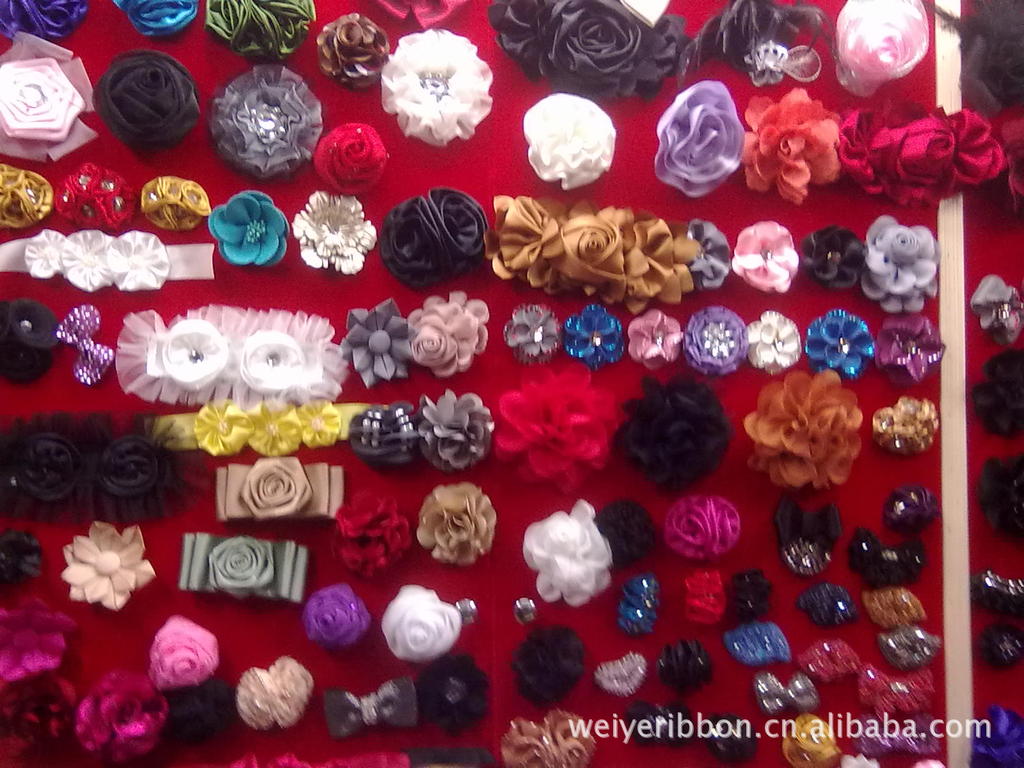 厂家优质丝带蝴蝶手工花服装服饰玫瑰花