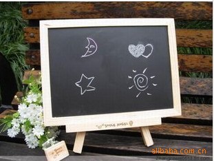 厂价直销木艺白板0.5KG黑板双面磁性黑板磁性黑板白板原木立式