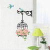 wholesale pvc Cartoon stickers Birdcage Wall Stickers DIY Decorative wall sticker TC1006 Children's Wall Stickers