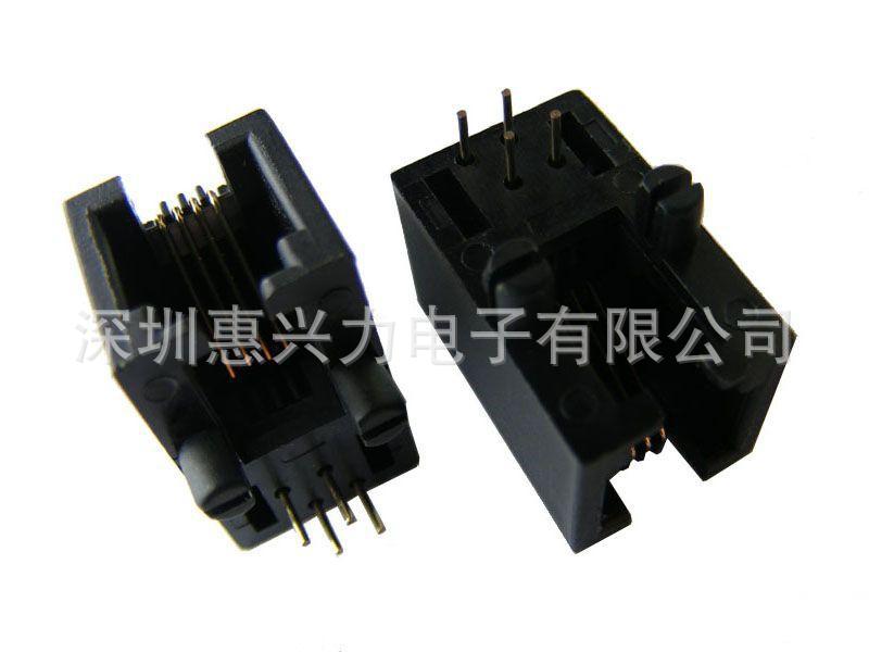 53系列插座带缺口6P-RJ11系列。卧式90度