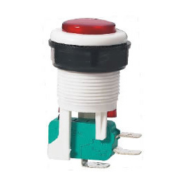 按钮开关 游戏机开关 带微动开关 PBS-30 25mm 红 绿 黄