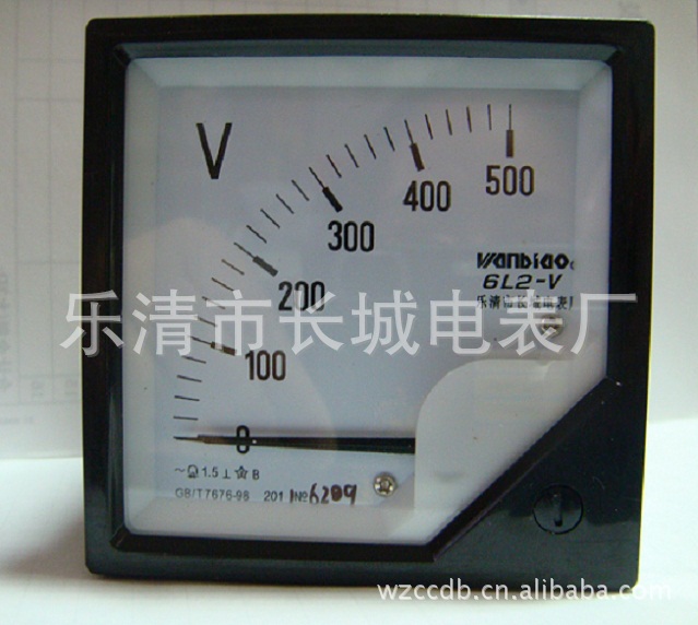 供应长城电表厂 6L2  500V 交流电压表 开孔76X76